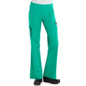 Beyond Scrubs Teal Green Blaire 9 Pocket Utility Pants Women’s Scrubs SZ XL